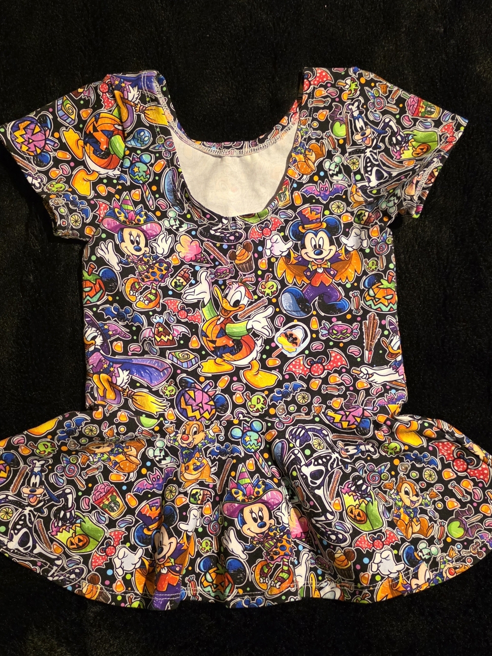Disney Halloween 5T Girls Peplum Top - Picture 2 of 4